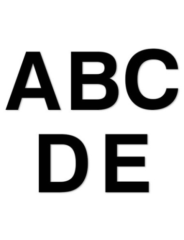 ''0''Lettre découpée laser / A-E
