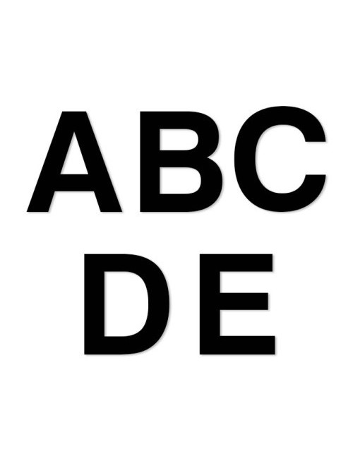 Lettre de  A-E à la pièce(s)