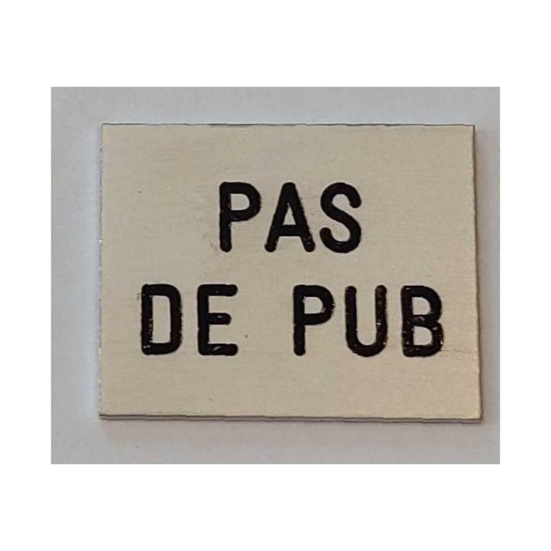 copy of Pas de Pub intérieur 50x20mm